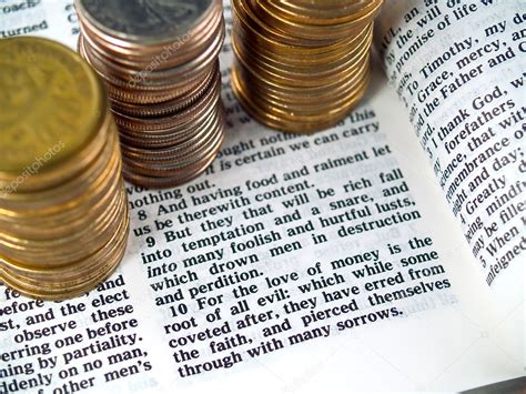 Bible Verse Love of Money — Stock Photo © Frankljunior #5101602