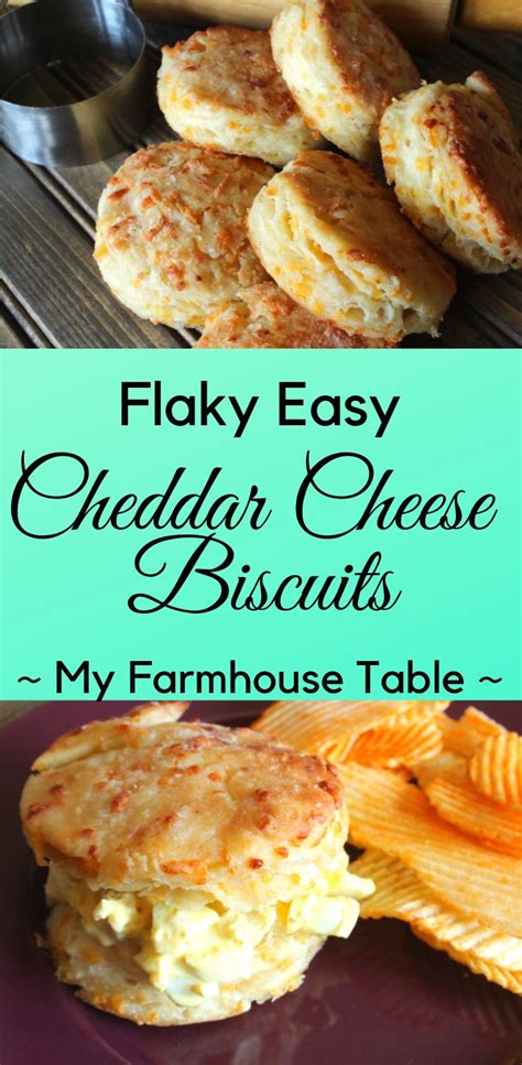 Flaky Cheddar Cheese Biscuits - My Farmhouse Table | Recipe | Best bread recipe, Homemade ...