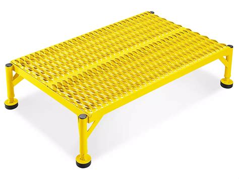 Stationary Work Platform - Steel, 36 x 24", 10-15" Height, Yellow H-5093Y - Uline