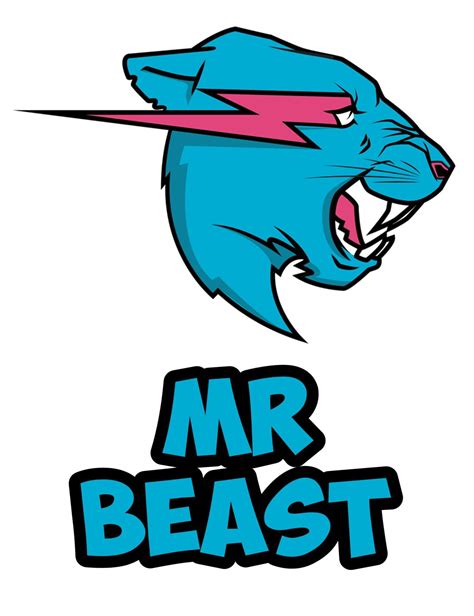 Mr Beast Logo in Blue and Pink