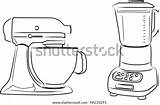 Food Processor Vector Stock Royalty Free 98210291  Shutterstock sketch template