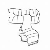 Woollen Scarf Colouring Pages Sketch Coloring Page sketch template