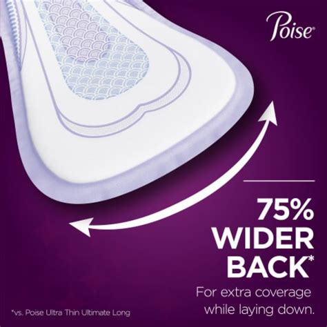 Poise Overnight Incontinence Pads for Women Ultimate Absorbency Bladder ...