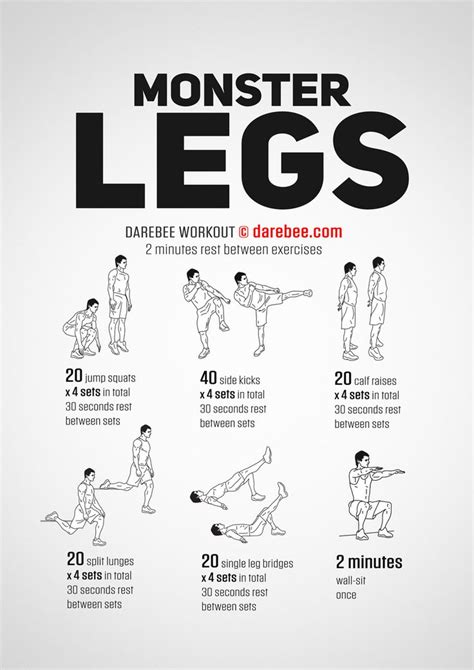Monster Legs Workout | Leg workout routine, Leg workouts for men, Workout routine for men