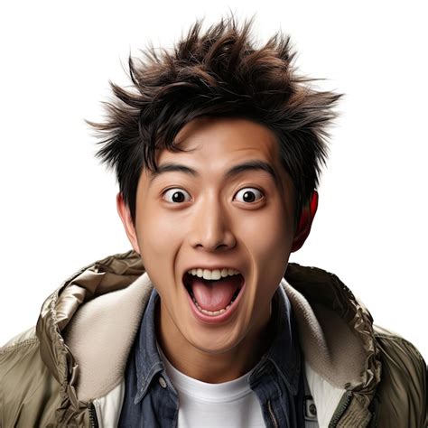 Premium Photo | Ecstatic Chinese Man with Wide Eyes