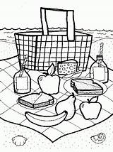 Picnic Basket Coloring Page  Fun Family Crafts sketch template