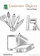 Classroom Objects Coloring Pages For Kids – Free Printables  Art sketch template