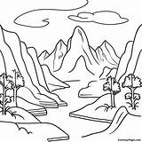 Majestic Asian Mountains Coloring Page  Pagescom sketch template
