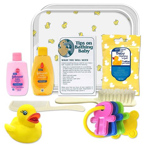 Deluxe Baby Bath 9 PC Kit Featuring: Johnson & Johnson Baby Bath ...