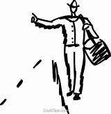 Clipart Hitchhiker Hitchhikers Hitch Sign Cartoon Hiker Holding Vector  sketch template
