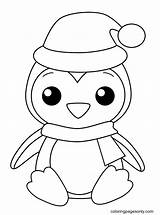 Coloring Pages Of Cute Baby Penguins sketch template