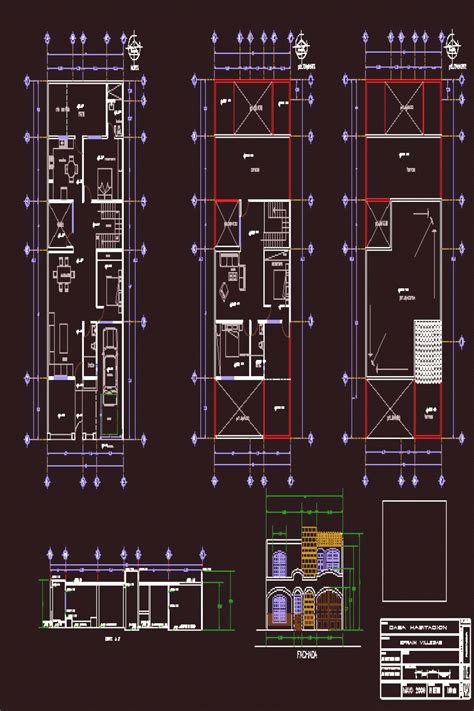 Urban design planos de casas de dos pisos en autocad autocad 2d exercises autoca… | Architecture ...
