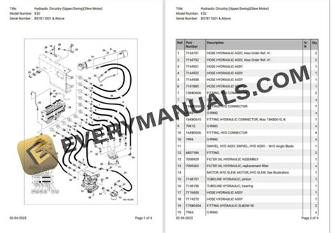 Bobcat E32 B57811001 & Above Parts Catalog