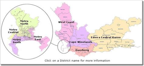 Map of the four urban districts in the Western Cape (Source: Western ...