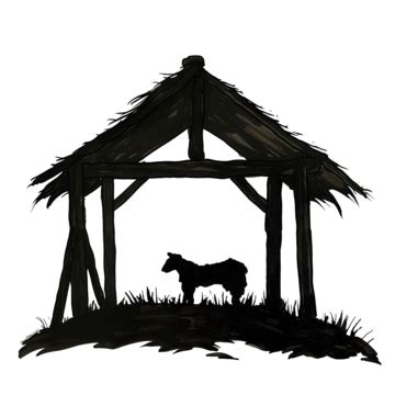 Stable Manger Silhouette, Manger, Stable, Silhouette PNG Transparent Image and Clipart for Free ...