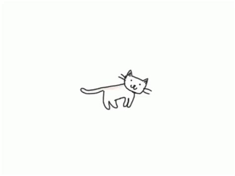Minimalist Cat Running GIF | GIFDB.com
