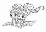 Shimmer And Shine Coloring Pages Printable sketch template