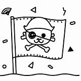 Pirate Flag Coloring Page · Creative Fabrica sketch template