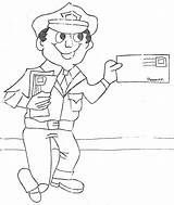 Mailman Coloring Page sketch template