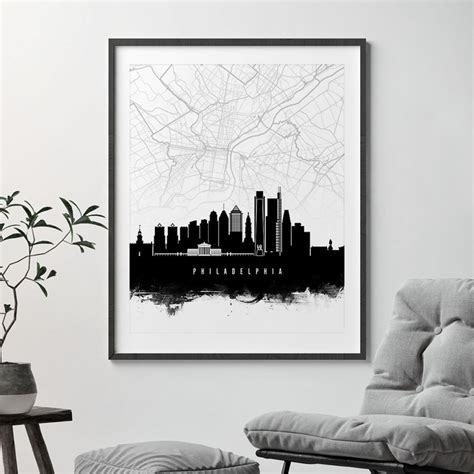 Philadelphia Map Philadelphia Map Poster Philadelphia Map | Etsy