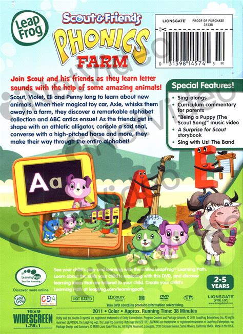 Leap Frog- Phonics Farm (LG) on DVD Movie