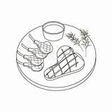 Steak Coloring Pages Sketch Page sketch template