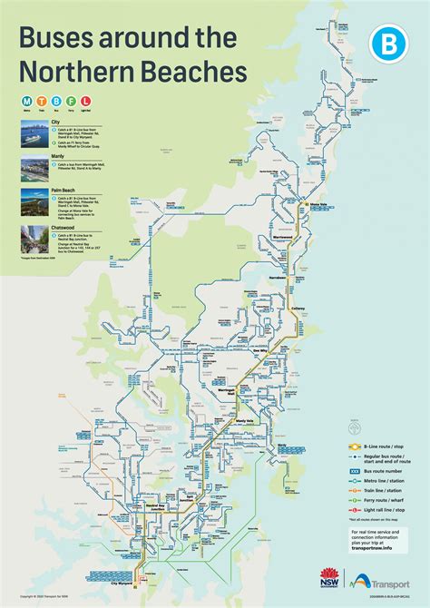 Sydney bus map - Sydney bus route map (Australia)