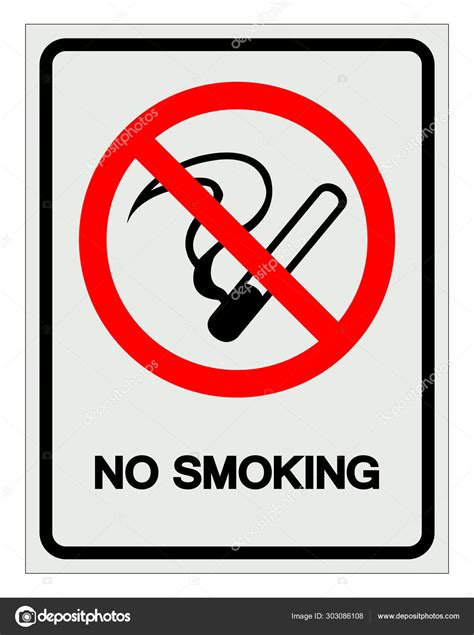 No Smoking Symbol Sign, Vector Illustration, Isolate On White ...