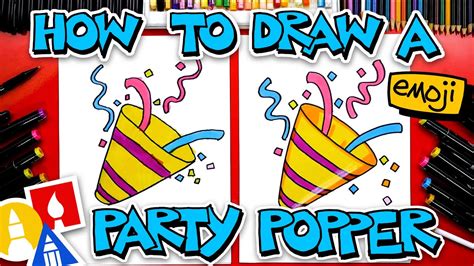 How To Draw A Party Popper Emoji - YouTube