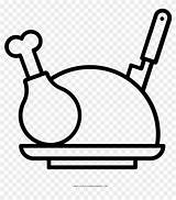 Chicken Coloring Roasted Drawing Roast Pages Cooked Fried Pollo  sketch template