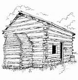 Log Cabin Coloring Pages  Home sketch template