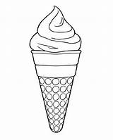 Ice Cream Cone Coloring Page  Free Printable sketch template
