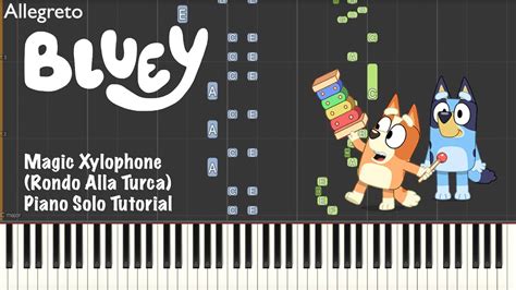 Bluey ~ Magic Xylophone (Rondo Alla Turca) ~ Piano Solo Tutorial - YouTube