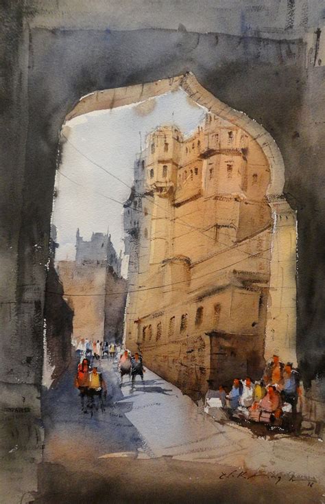 Watercolour cityscape painting | Cityscape painting, Architecture painting, Fine art drawing