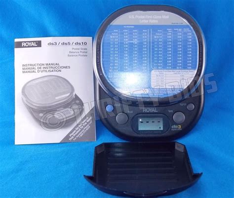 Royal DS3 Digital Postal Scale 3 lb Maximum with Storage Drawer Battery ...