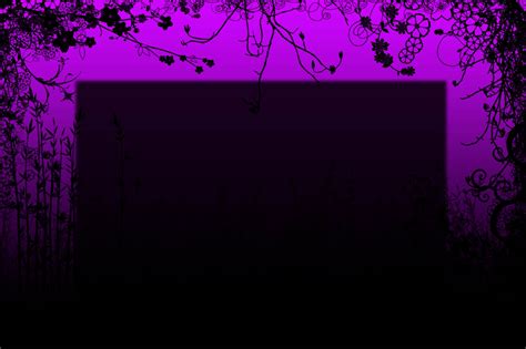 Pretty Purple Floral Black Frame Background For PowerPoint, Google ...