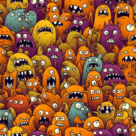 Premium Photo | Monstrously Fun Colorful Cartoon Backgrounds and Patterns for Kids with Cute and ...