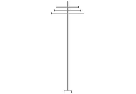 Electric pole design in detail AutoCAD drawing, dwg file, CAD file - Cadbull