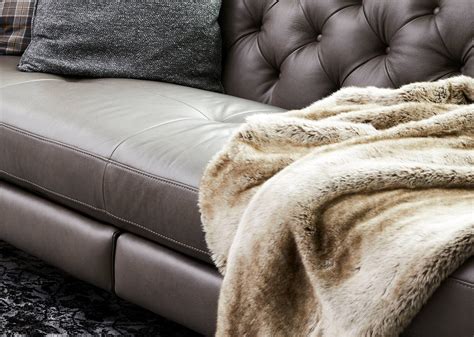 Habitat Faux Fur Throw Mink | Urban Barn