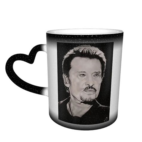 Ceramic Changing Mug | Johnny Hallyday Cup | Johnny Hallyday Mug | Ceramic Tea Cups - Color ...