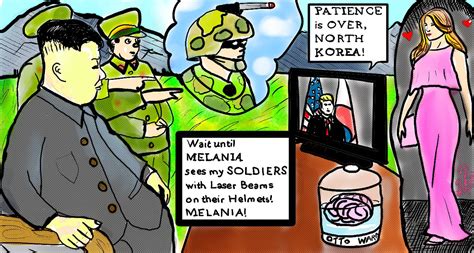 North Korea patience is over Donald Trump Melania Cartoon. – Political Cartoons Donald Trump