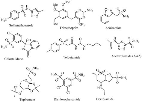 The structure of approved sulfonamide drugs. | Download Scientific Diagram