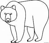 Brown Bear Outline Coloring Page Printable sketch template