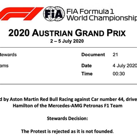 [ULTIMA ORA] GP Austria: Rigettata la protesta della Red Bull contro il DAS Mercedes (Austriangp)