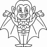 Girl Vampire Halloween Isolated Coloring Page 8208908 Vector Art At  sketch template