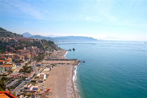 Panorama Of The Beach Of Vietri Sul Mare Stock Photo - Image of italy ...