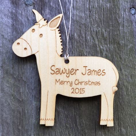 Donkey Ornament: Personalized Christmas Donkey/Baby's