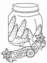 Pickle Coloring Page sketch template