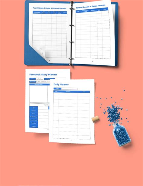 Facebook Planner Template in MS Word, Pages, GDocsLink, Portable ...