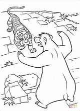 Baloo Fights With Shere Khan coloring Page  Free Printable Coloring Pages sketch template
